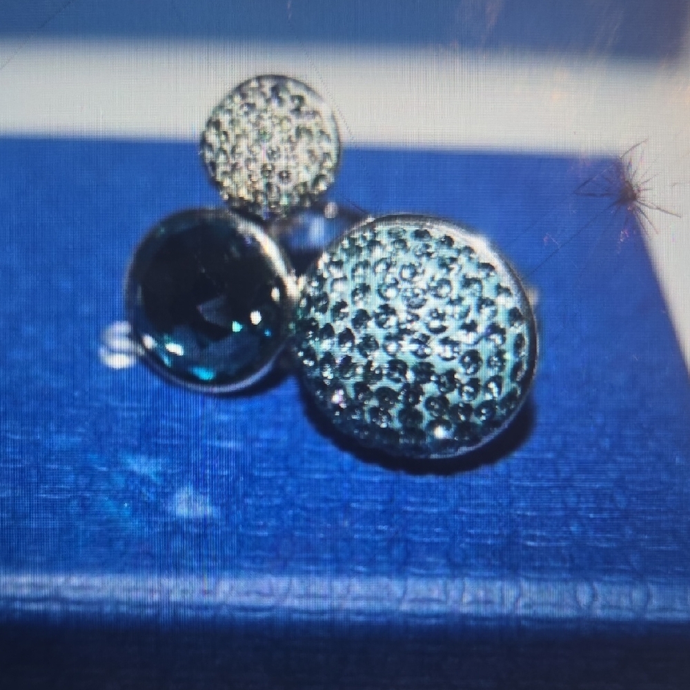 Swarovski Silver Ring with Blue Crystals